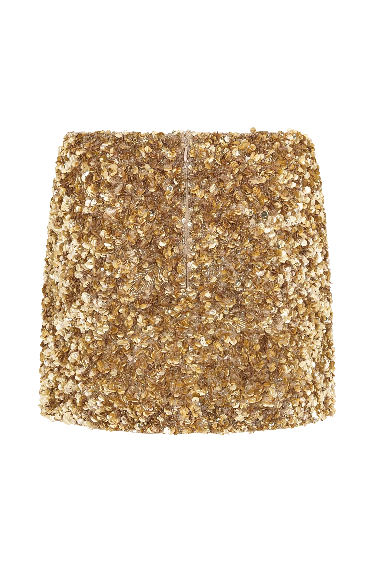 Porter Hand Beaded Mini Skirt - Gold