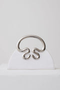 Elianne Satin Frame Clutch Bag - White