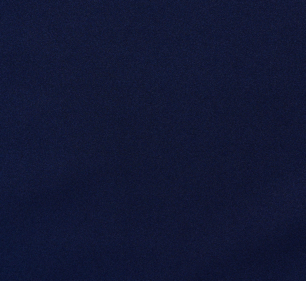 Crepe Midi Length Sheath Dress With Pearl Trimmed Sleeves In Navy Sateen