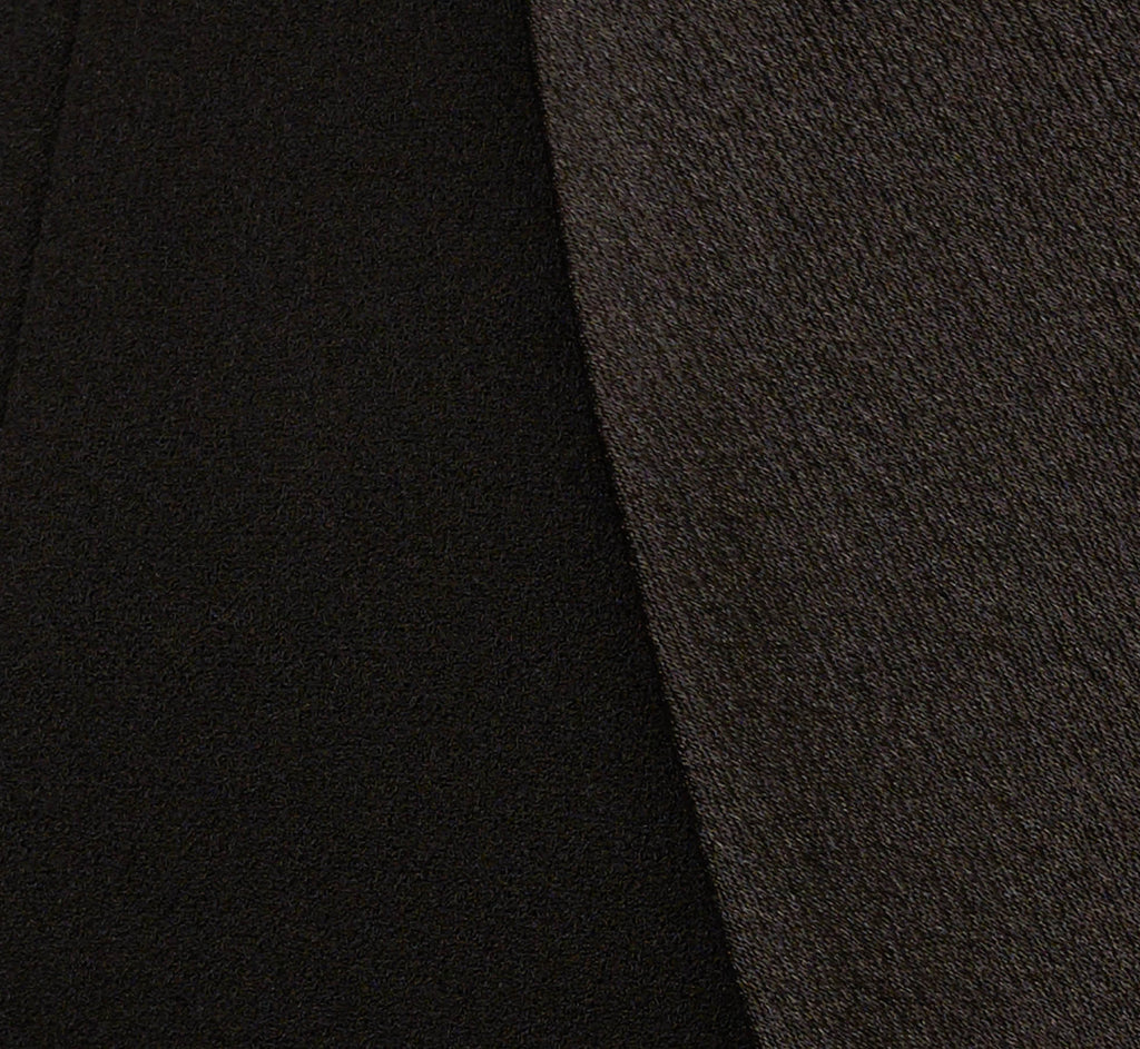 Knit Crepe Long Sleeve Blazer Dress With Feather Trim In Black