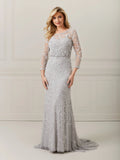 Hand-Beaded Mesh A-Line Dress