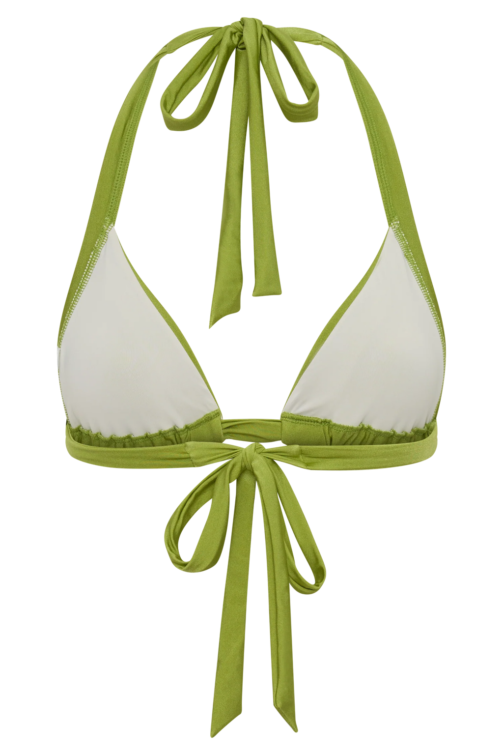 Fern Triangle Bikini Top - Green
