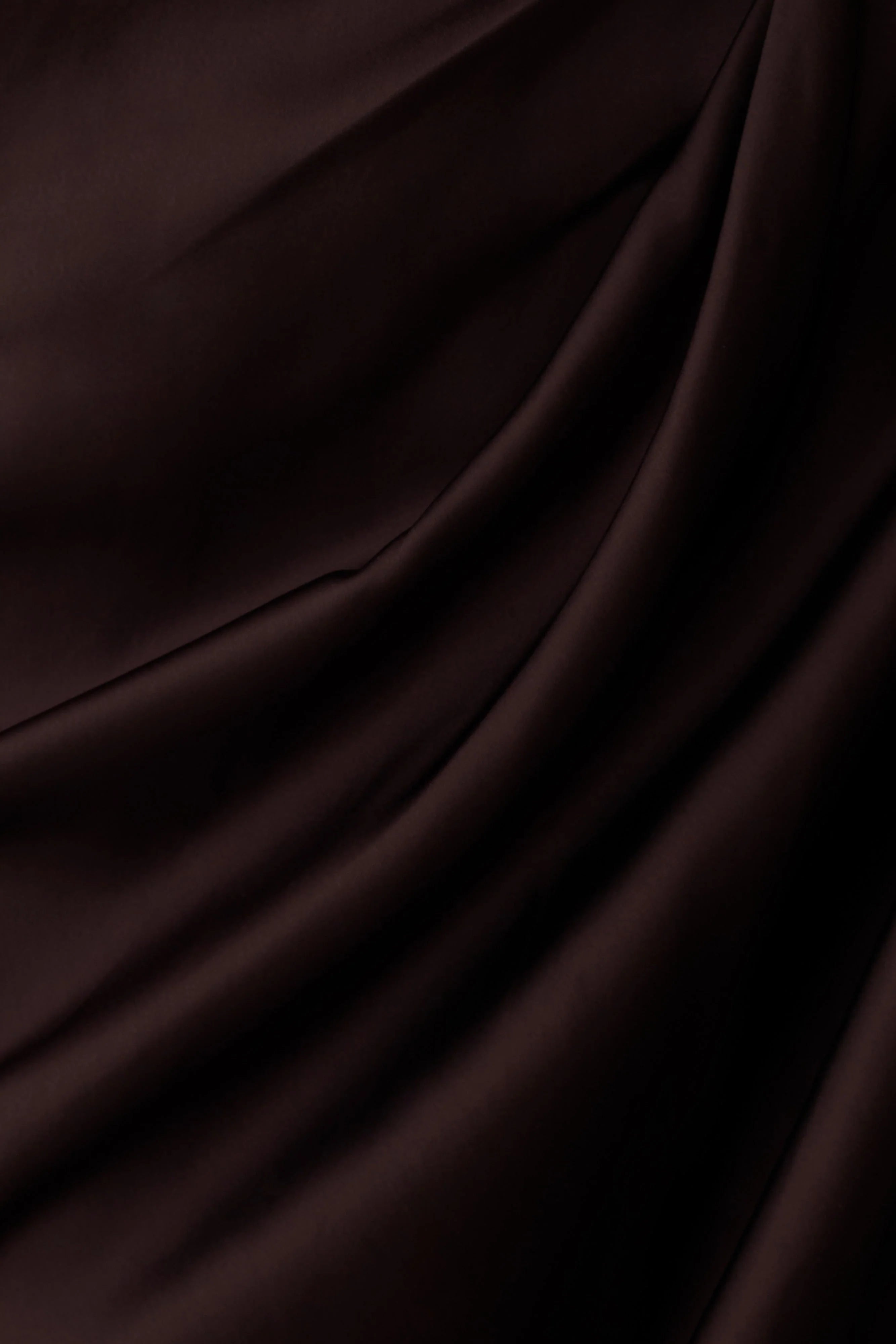 Aveline Draped Halter Midi Dress - Dark Chocolate