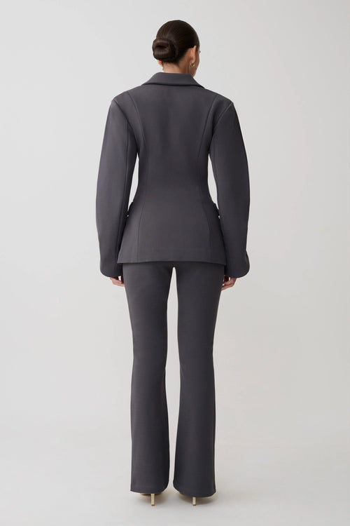 Marion Fit And Flare Pant - Charcoal Shadow