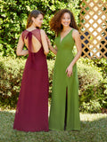 Chiffon and Tulle Illusion A-Line Gown