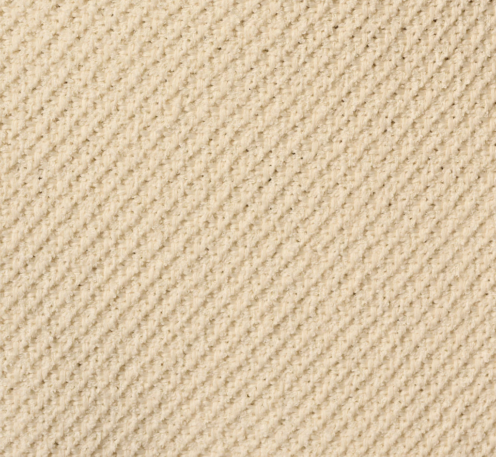 Textured Knit Fringe Midi Skirt In Cream