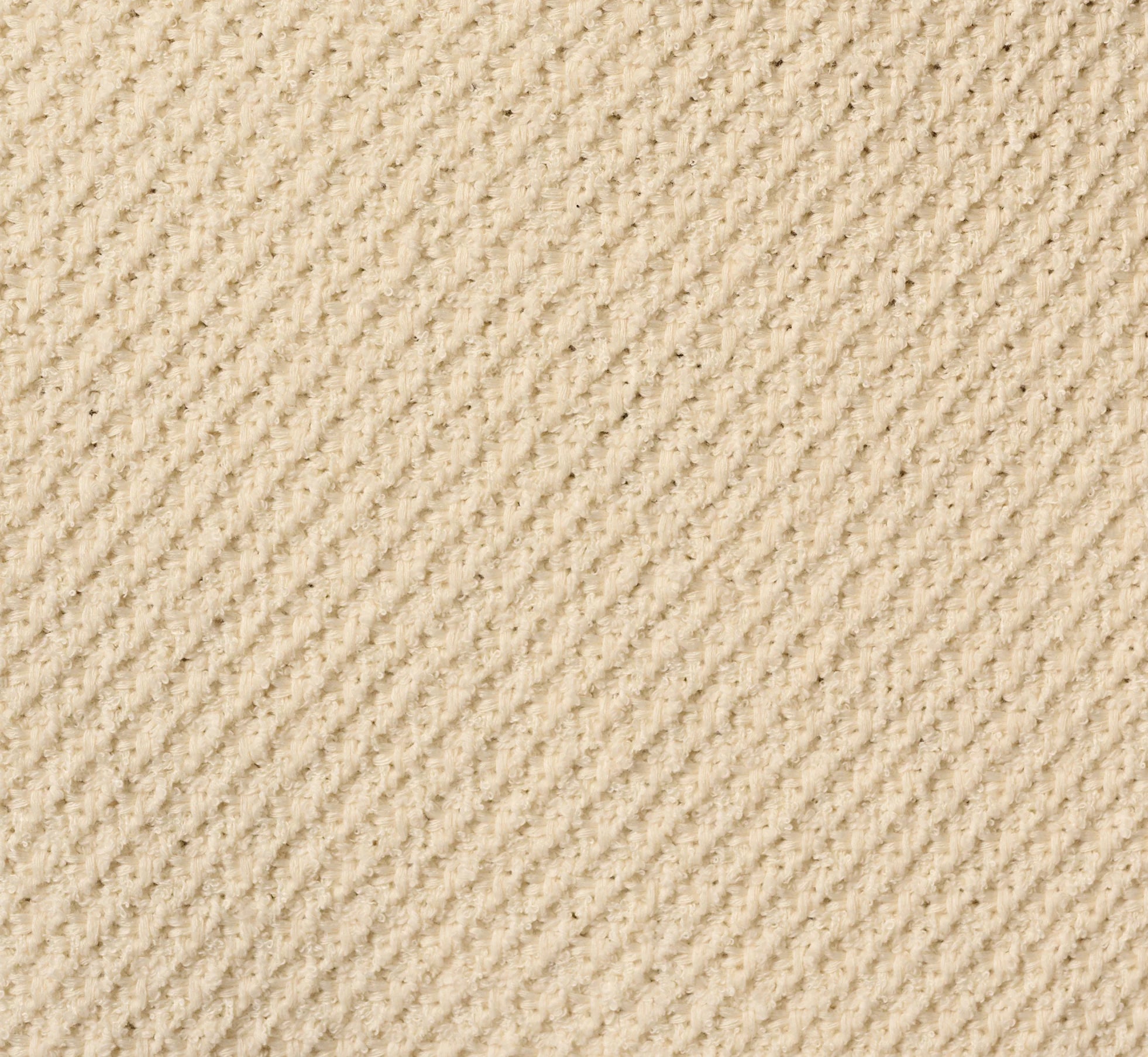 Textured Knit Fringe Midi Skirt In Cream