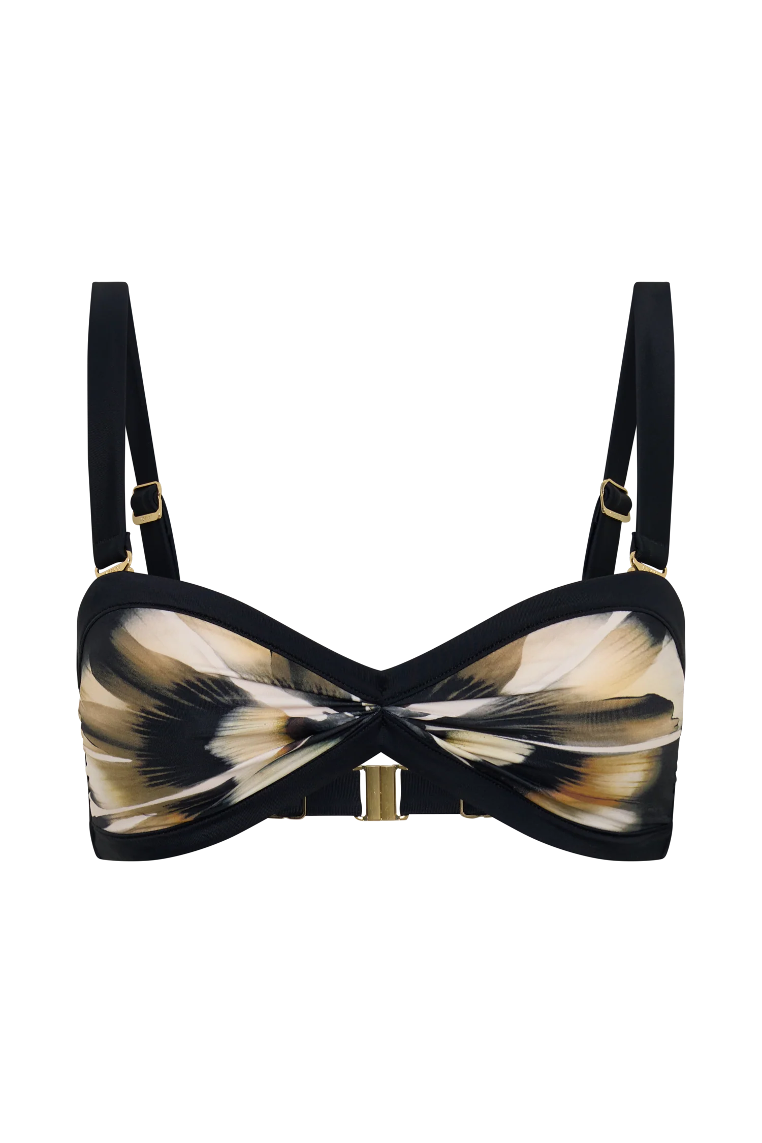 Briar Strapless Bikini Top- Ivory Oversized Floral Print