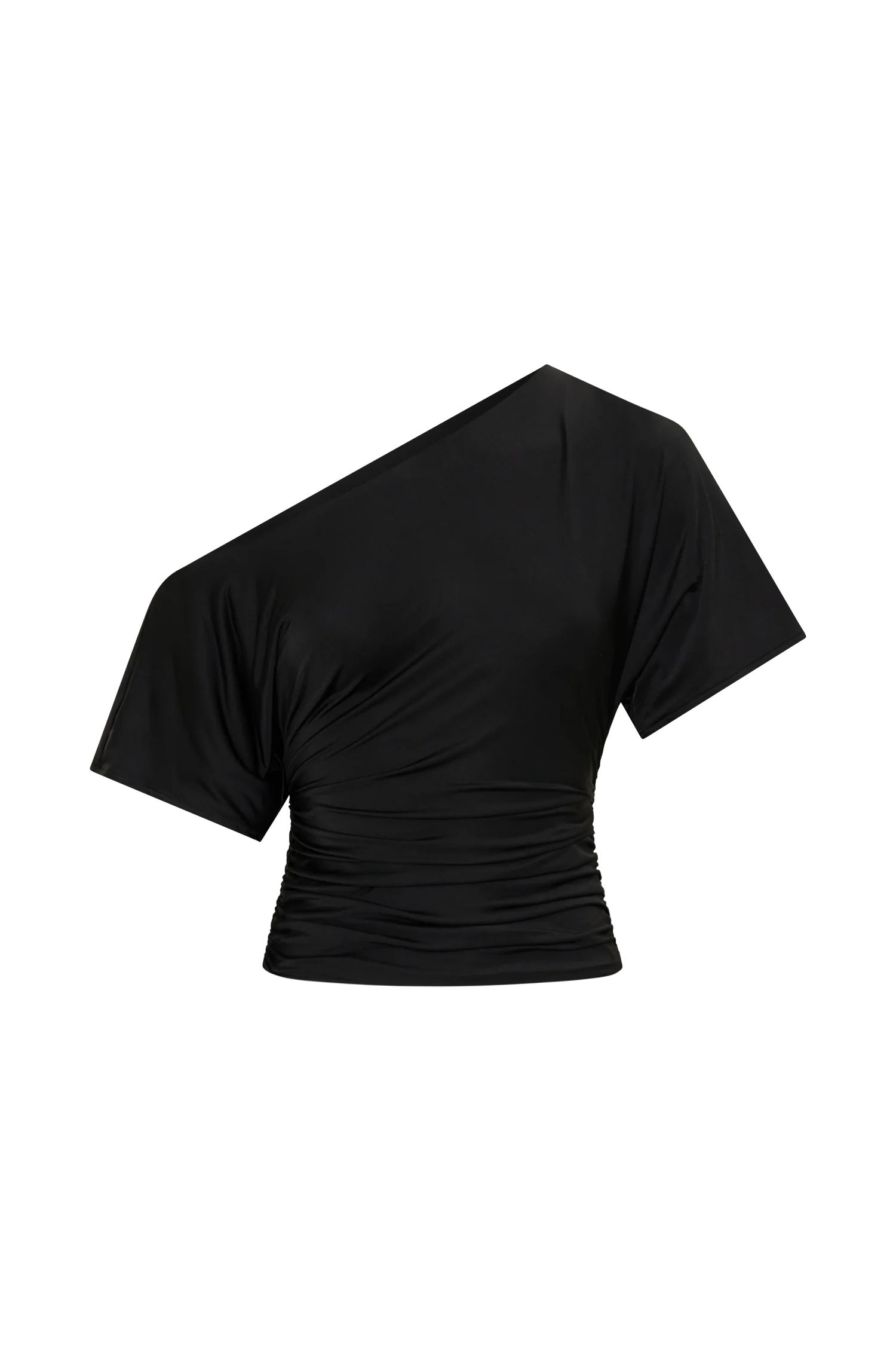 Luu Off Shoulder Slinky Top - Black