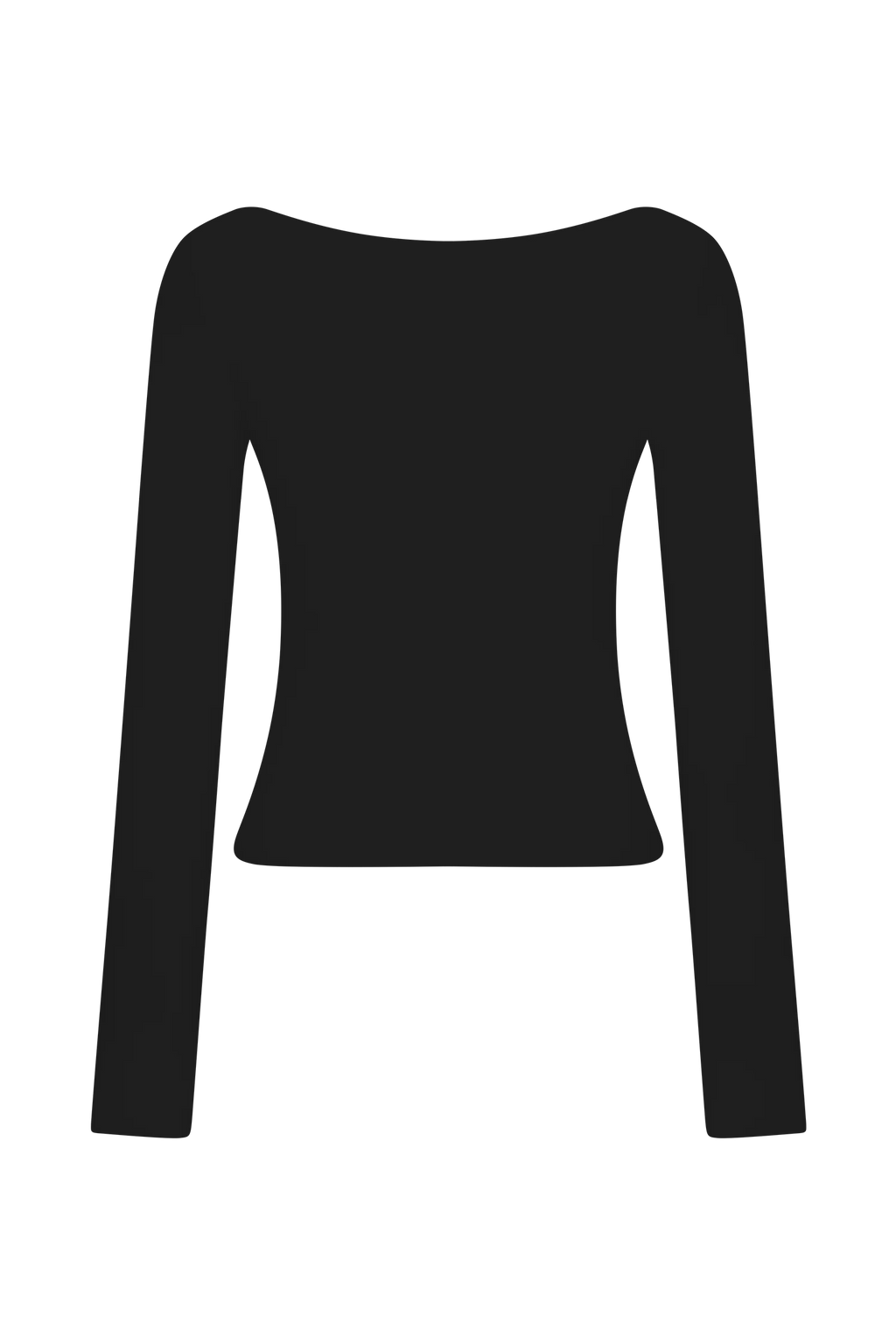 Paedyn Merino Wool Ribbed Long Sleeve Top - Black