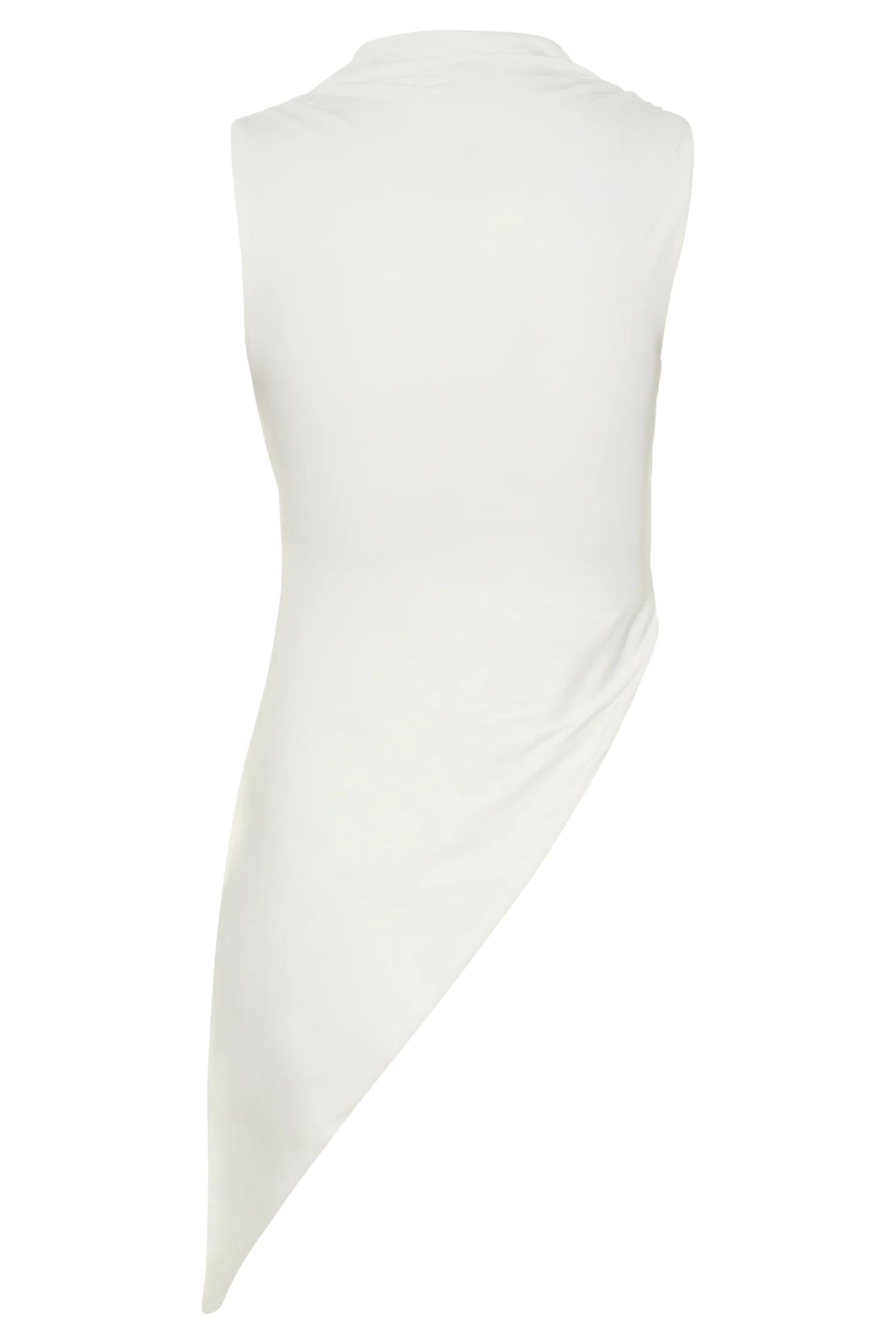 Suong High Neck Gathered Top - White