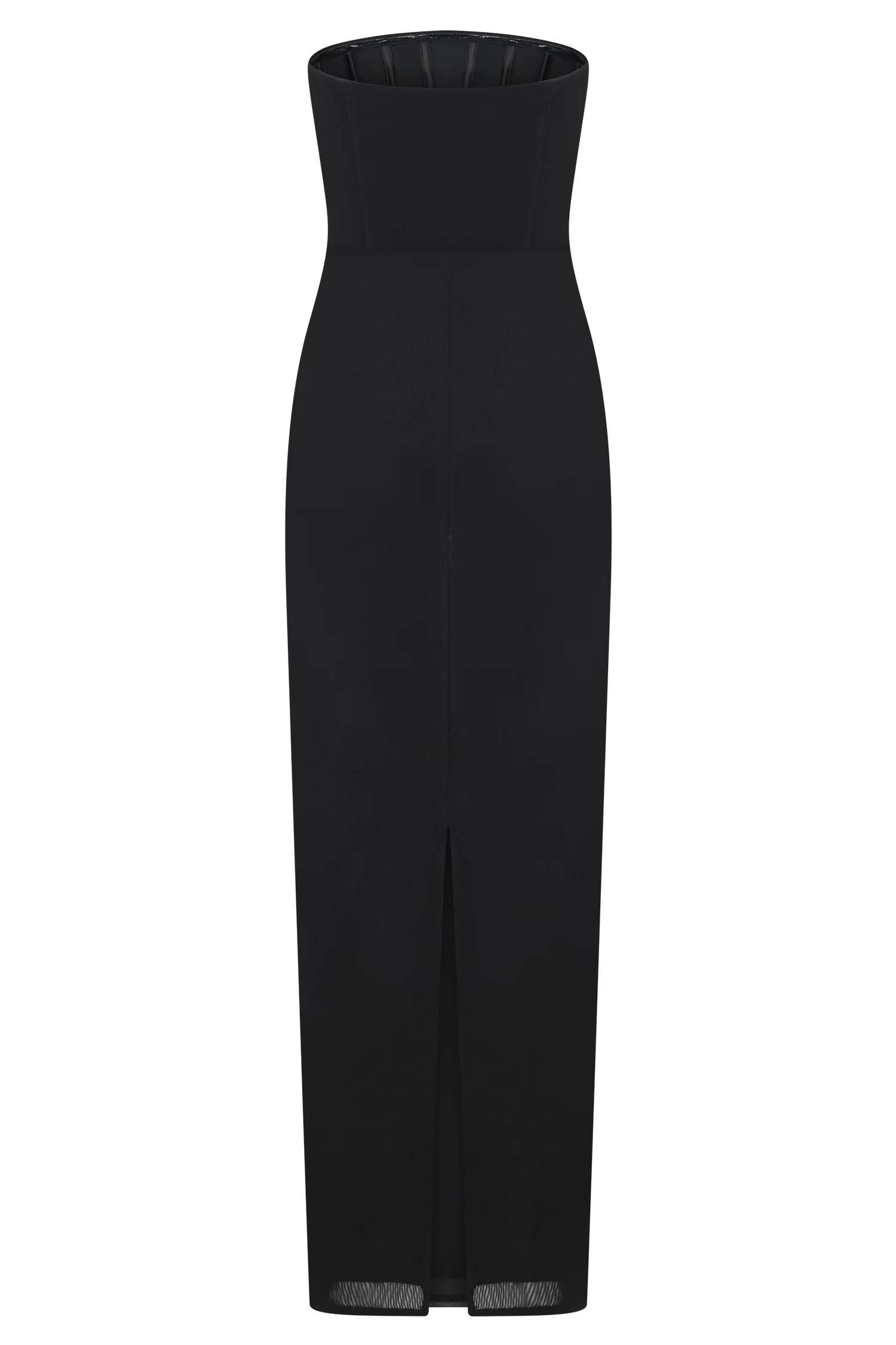 Gemma Strapless Mesh Maxi Dress - Black