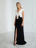 Jersey Fit-And-Flare Gown