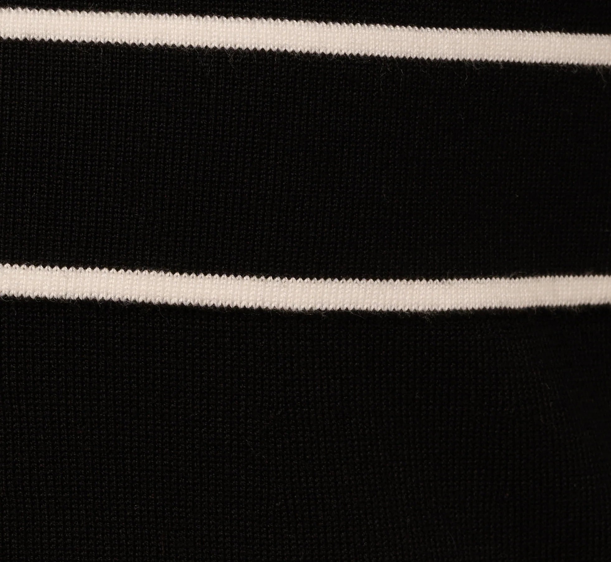 Long Sleeve Contrast Tipped Sweater Dress In Black Ivory