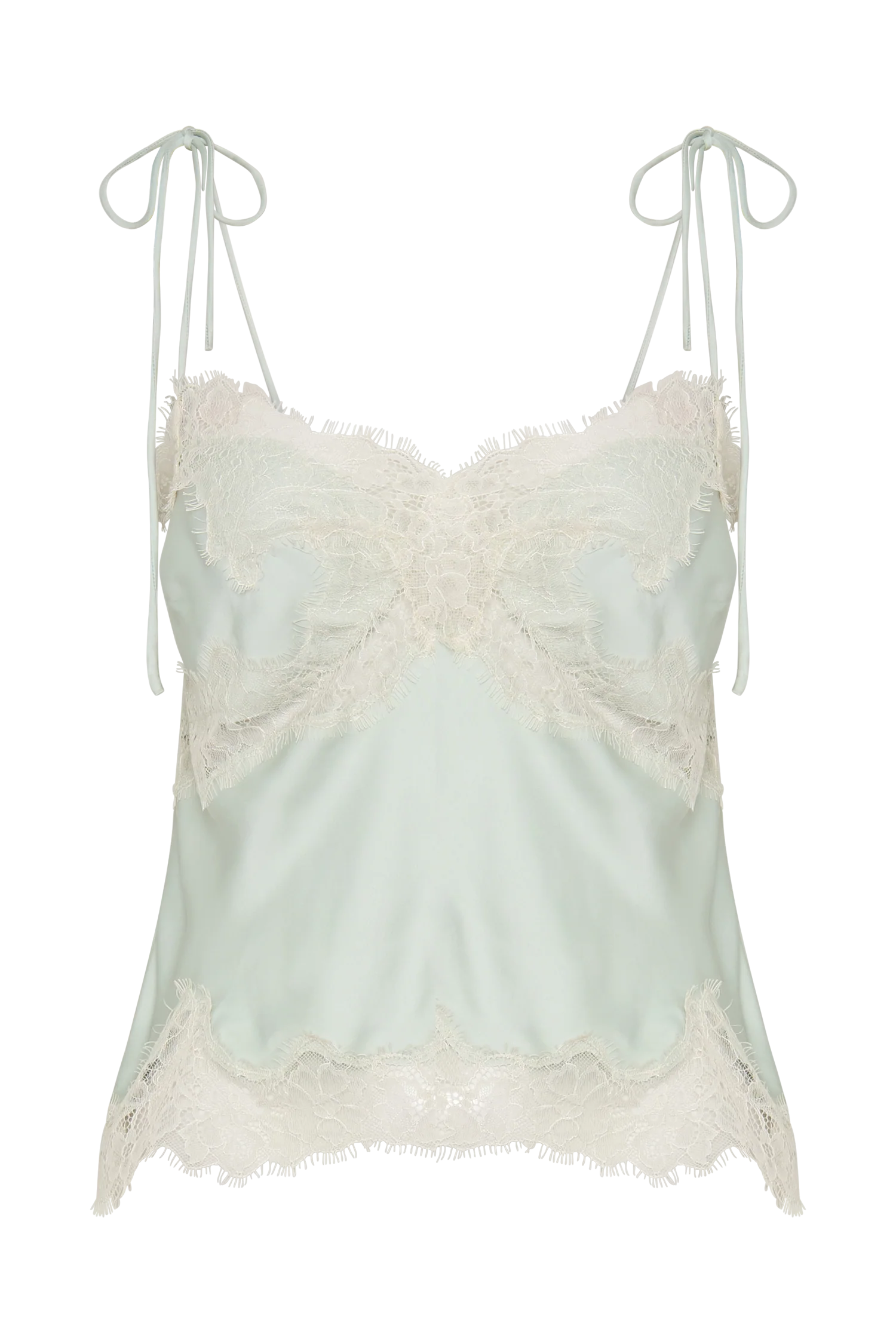 Nina Satin And Lace Camisole - Sage