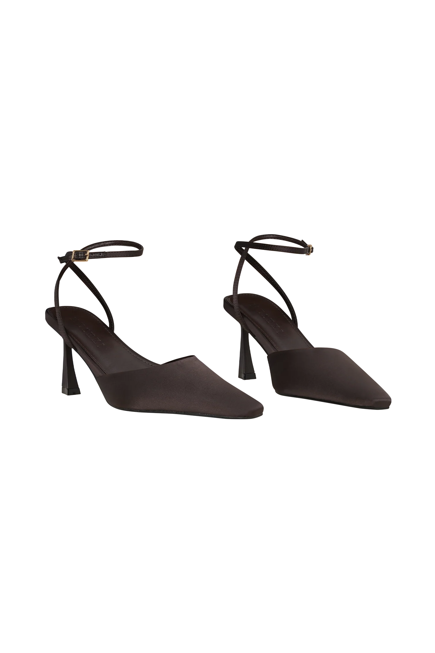 Marley Satin Pointed Heel - Chocolate