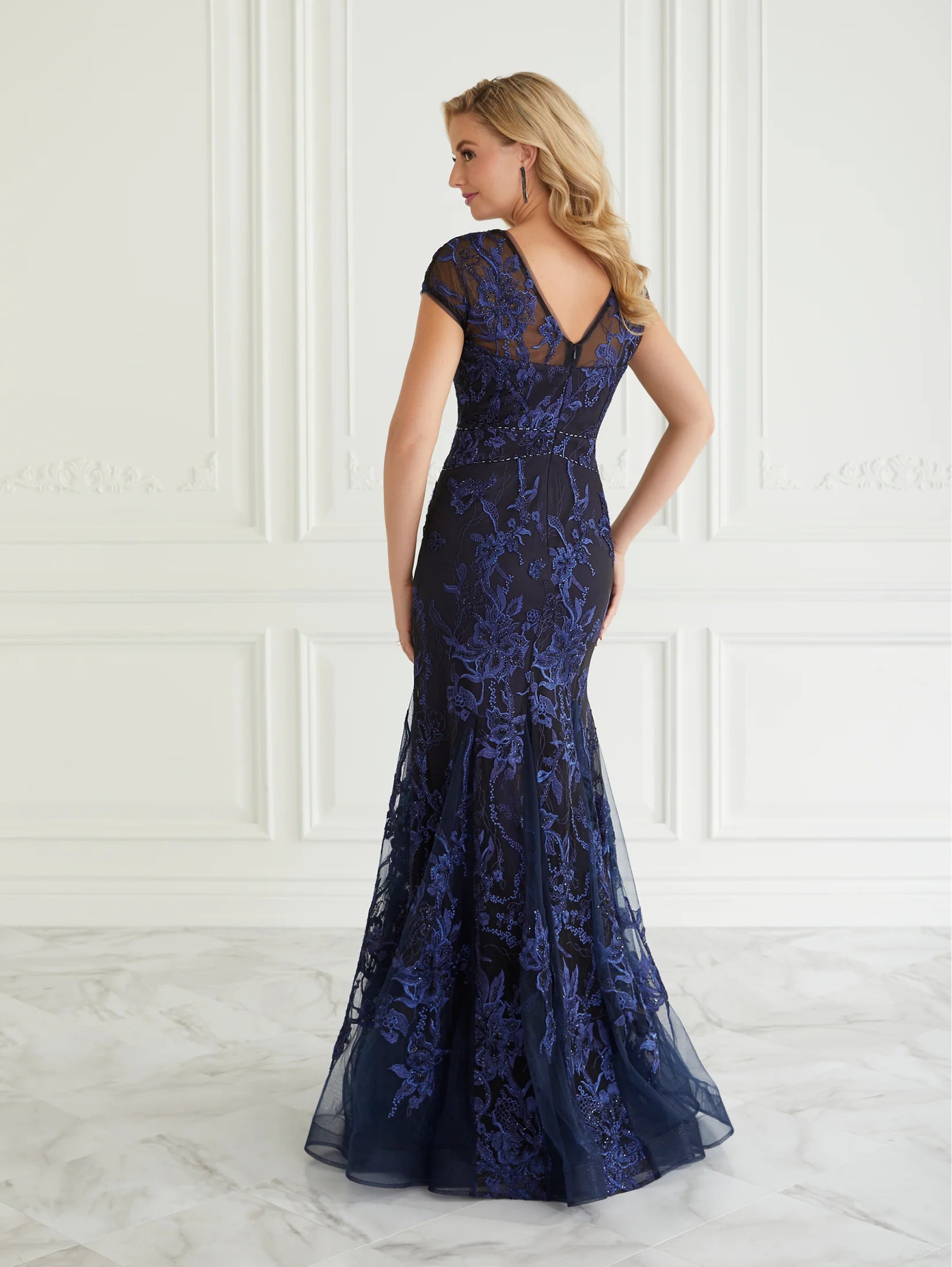 Floral Embroidered Gown
