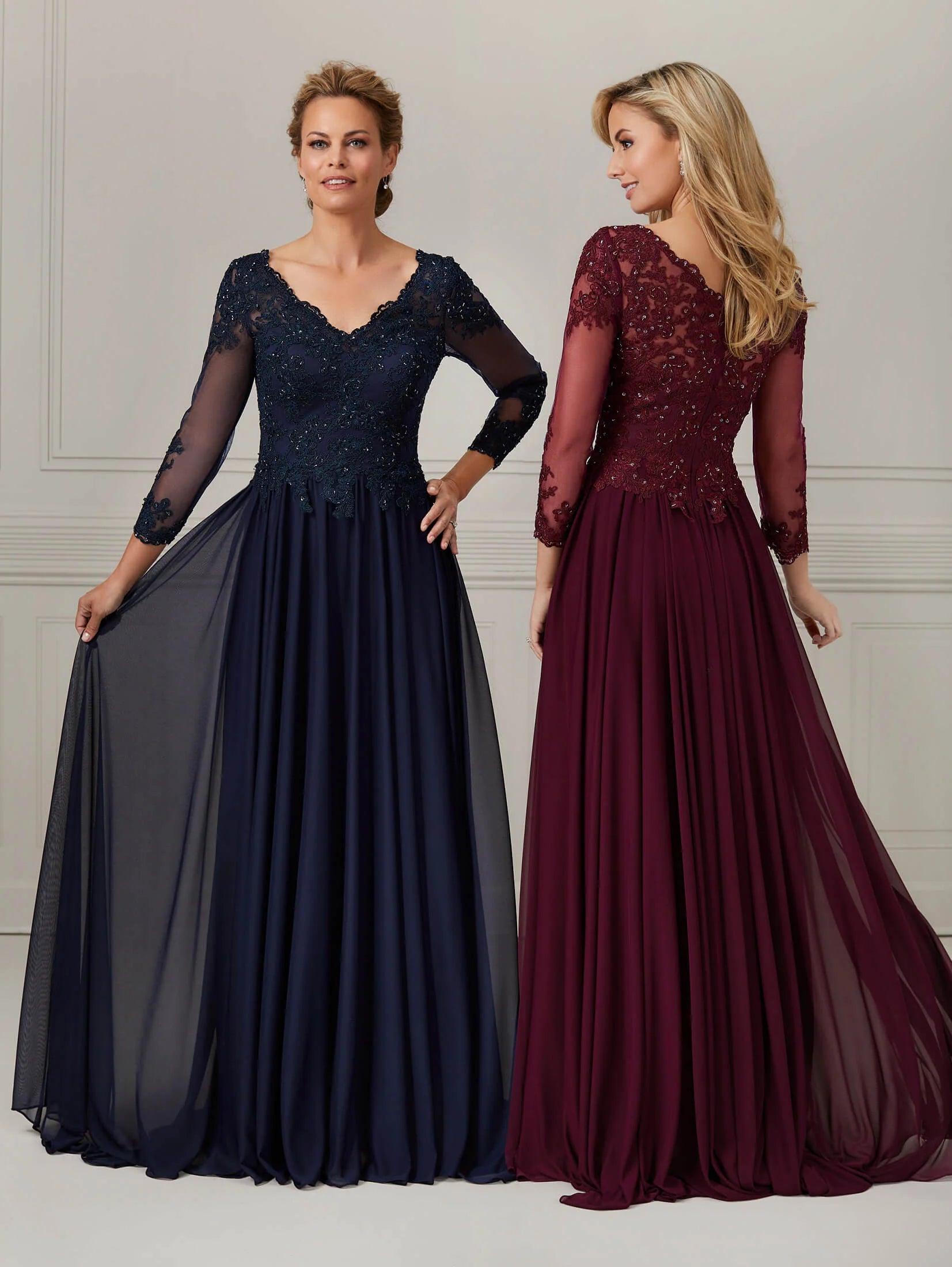 Lace and Tulle A-Line Gown with Sweeping Train