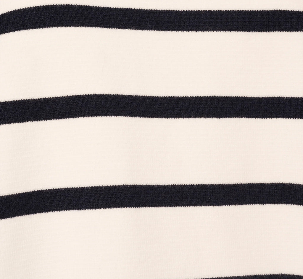Tie Back Twofer Tank Sweater In Ivory Navy W  Ivory