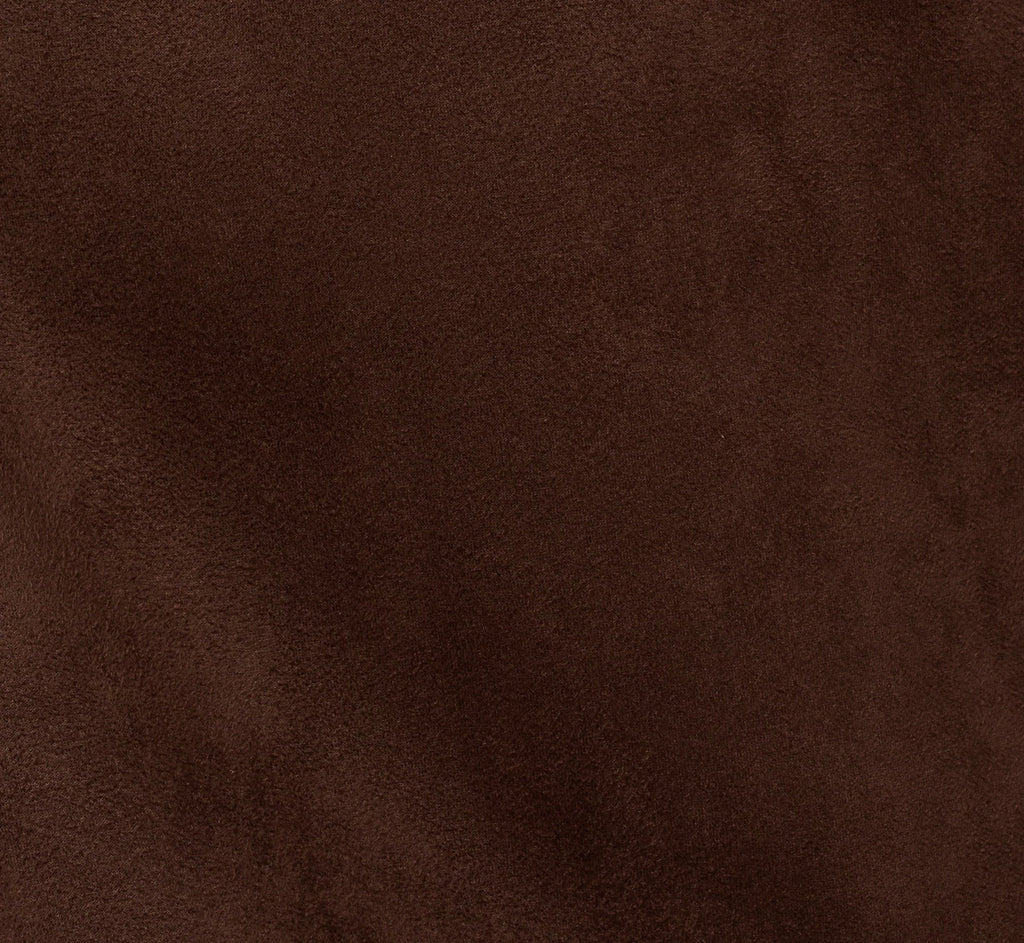 Long Sleeve Microsuede Shift Dress In Dark Brown
