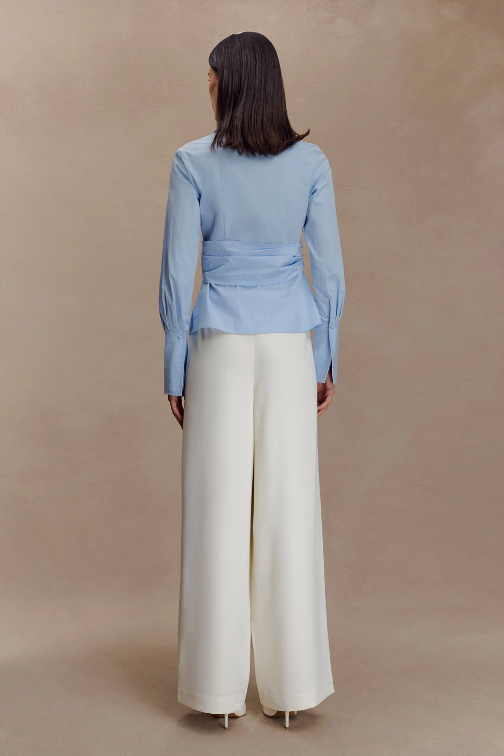 Arlo Wide Leg Suiting Trouser - Ivory