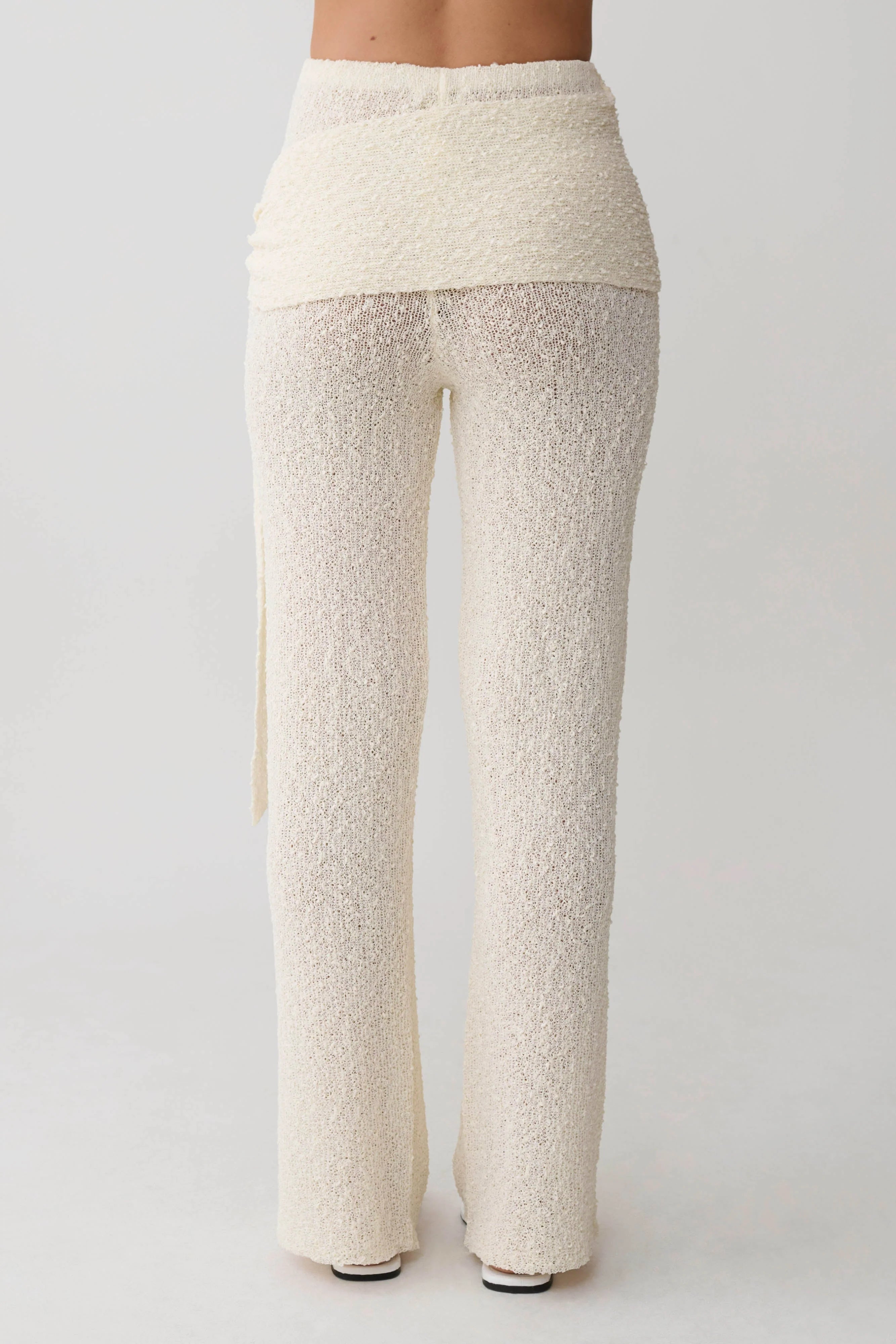 Mattais Boucle Knit Pants - Ivory