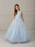 Glitter Floral Tulle A-Line Dress