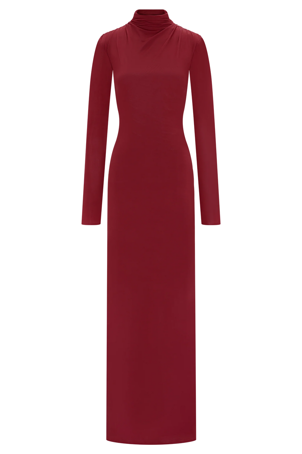 Kiyah Slinky Cut Out Maxi Dress - Red