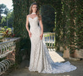 All over lace 2 piece gown in Ivory French Lilac