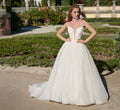 Chantilly lace ballgown in Ivory Nude